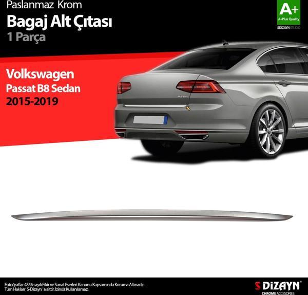 S-Dizayn VW Passat B8 Krom Bagaj Alt Çıtası 2015 Üzeri - Image 1