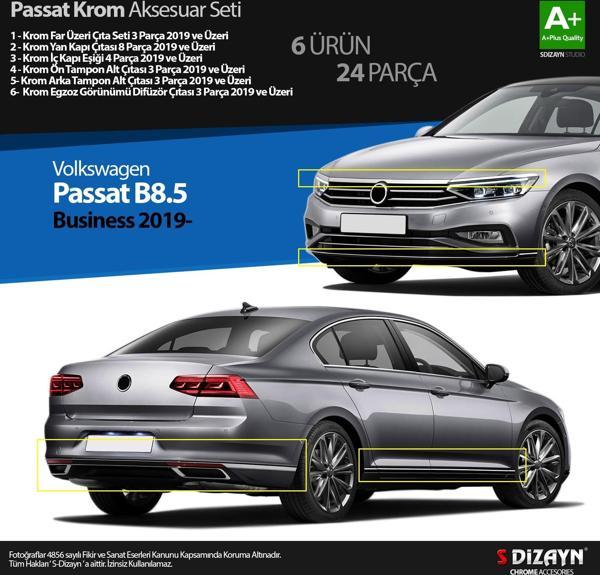 S-Dizayn VW Passat B8.5 Business Krom Aksesuar Seti 24 Parça A+Kalite - Image 1