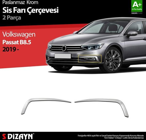 S-Dizayn VW Passat B8.5 Krom Sis Farı Çerçevesi 2 Parça 2019 ve Üzeri - Image 1