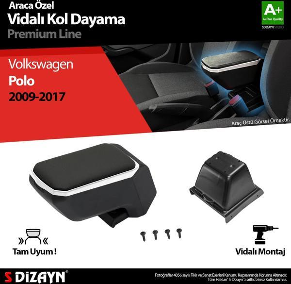 S-Dizayn VW Polo 5 ABS Vidalı Kol Dayama Kolçak Gri 2009-2017 A+Kalite - Image 1