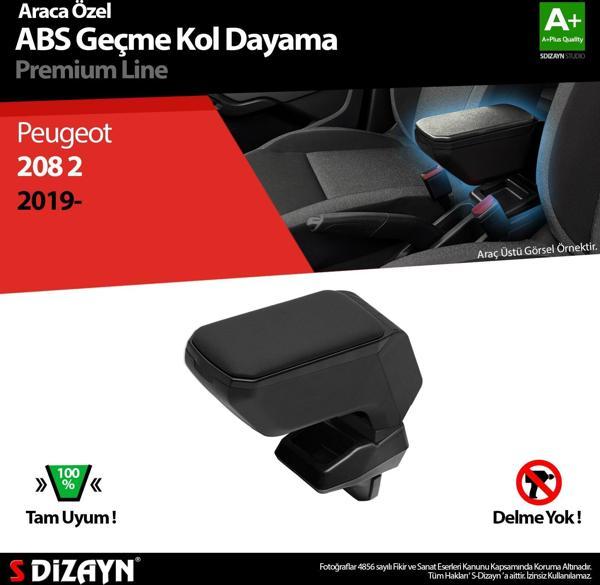 S-Dizayn Peugeot 208 2 Kol Dayama Kolçak Geçmeli ABS Siyah 2019 Üzeri A+Kalite - Image 1