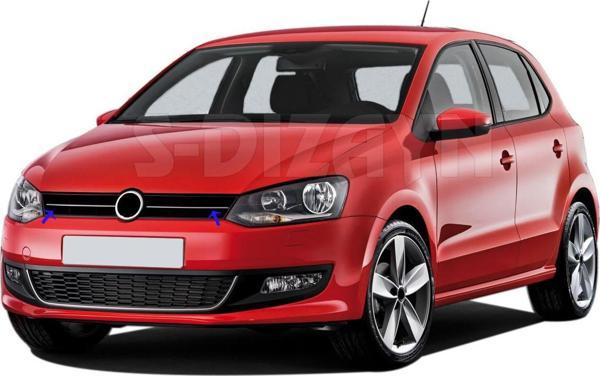 S-Dizayn VW Polo 6R Krom Ön Panjur 2 Parça 2009-2014 - Image 1