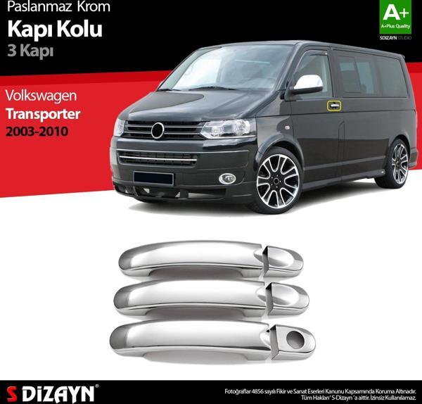 S-Dizayn VW T5 Transporter Krom Kapı Kolu 3 Kapı 2003-2010 - Image 1
