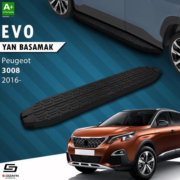 S-Dizayn Peugeot 3008 2 Evo Siyah Yan Basamak 183 Cm 2016 Üzeri - Image 1