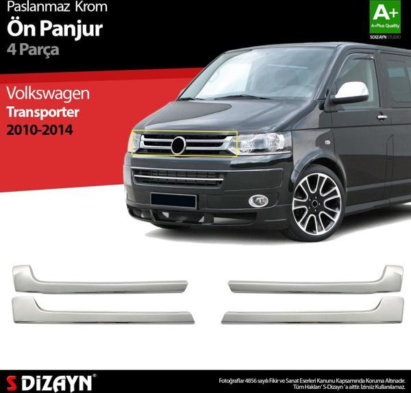 S-Dizayn VW T5 Transporter Krom Ön Panjur 4 Prç 2010 Üzeri - Image 1