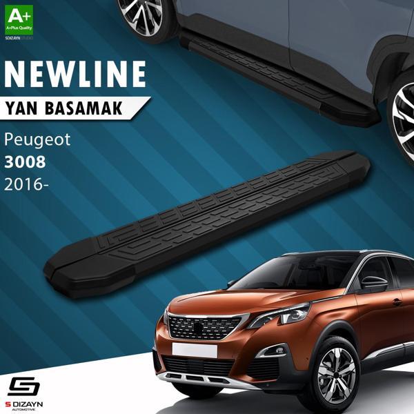 S-Dizayn Peugeot 3008 2 NewLine Siyah Yan Basamak 183 Cm 2016 Üzeri - Image 1