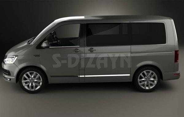 S-Dizayn VW T6 Transporter Krom Cam Çıtası 2 Prç. 2015 Üzeri - Image 1