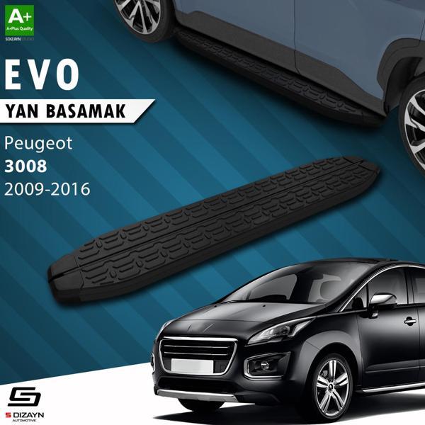S-Dizayn Peugeot 3008 Evo Siyah Yan Basamak 183 Cm 2009-2016 - Image 1