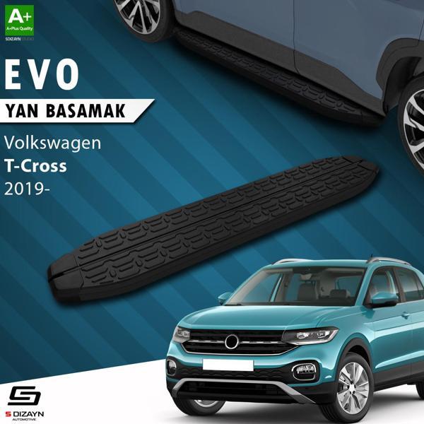 S-Dizayn VW T-Cross Evo Siyah Yan Basamak 173 Cm 2019 Üzeri - Image 1
