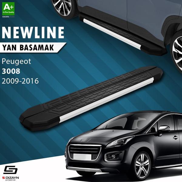 S-Dizayn Peugeot 3008 NewLine Aluminyum Yan Basamak 183 Cm 2009-2016 - Image 1