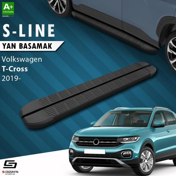 S-Dizayn VW T-Cross S-Line Siyah Yan Basamak 173 Cm 2019 Üzeri - Image 1