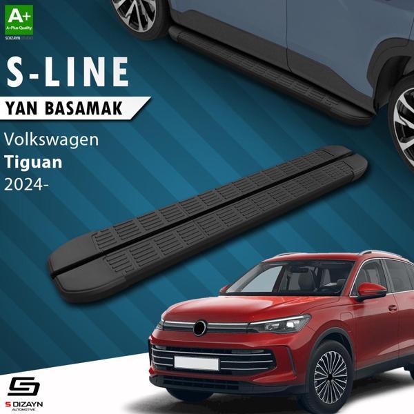 S-Dizayn VW Tiguan 3 S-Line Siyah Yan Basamak 183 Cm 2024 Üzeri - Image 1