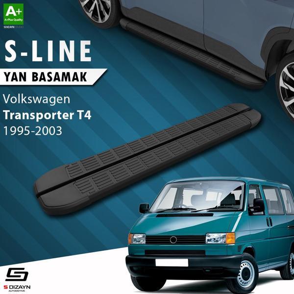 S-Dizayn VW Transporter T4 Kısa Şase S-Line Siyah Yan Basamak 213 Cm 1995-2003 - Image 1