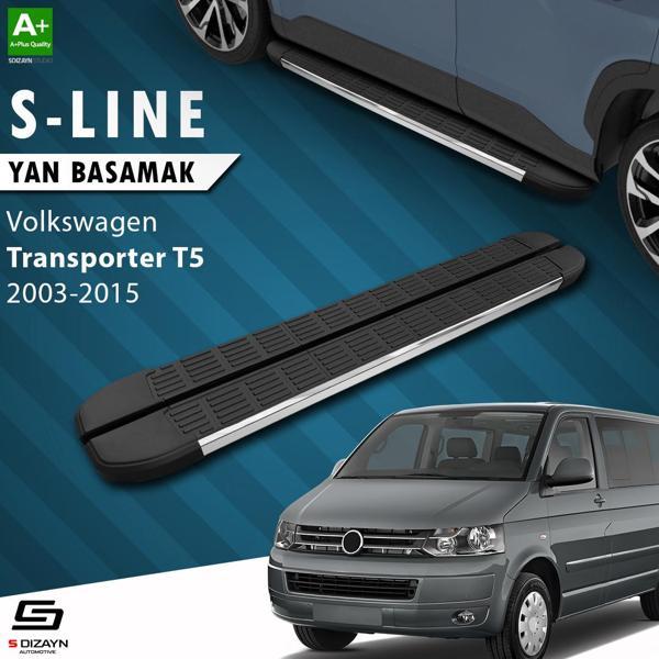 S-Dizayn VW Transporter T5 Kısa Şase S-Line Krom Yan Basamak 213 Cm 2003-2015 - Image 1