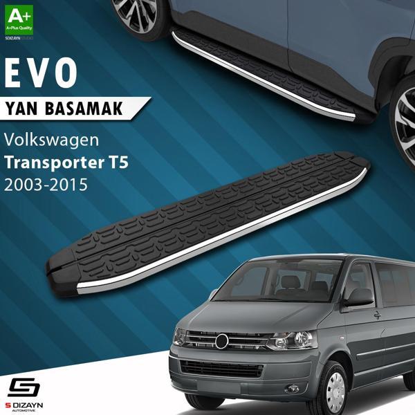 S-Dizayn VW Transporter T5 Uzun Şase Evo Krom Yan Basamak 253 Cm 2003-2015 - Image 1