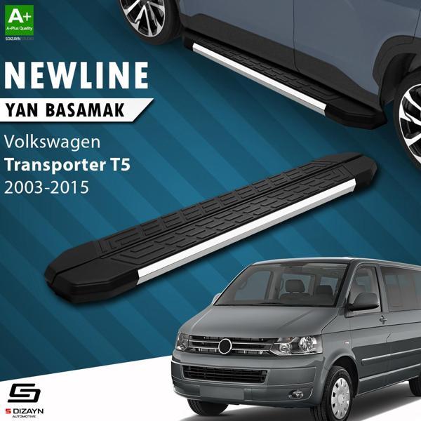S-Dizayn VW Transporter T5 Uzun Şase NewLine Krom Yan Basamak 253 Cm 2003-2010 - Image 1