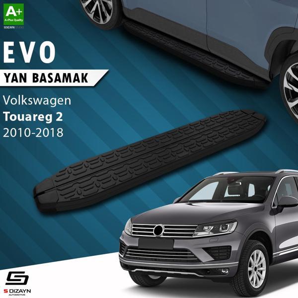 S-Dizayn VW Touareg 2 Evo Siyah Yan Basamak 193 Cm 2010-2018 - Image 1