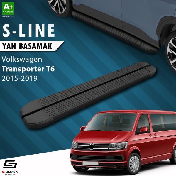 S-Dizayn VW Transporter T6 Kısa Şase S-Line Siyah Yan Basamak 213 Cm 2015-2019 - Image 1