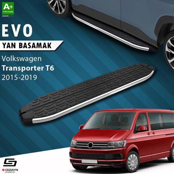 S-Dizayn VW Transporter T6 Uzun Şase Evo Krom Yan Basamak 253 Cm 2015-2019 - Image 1