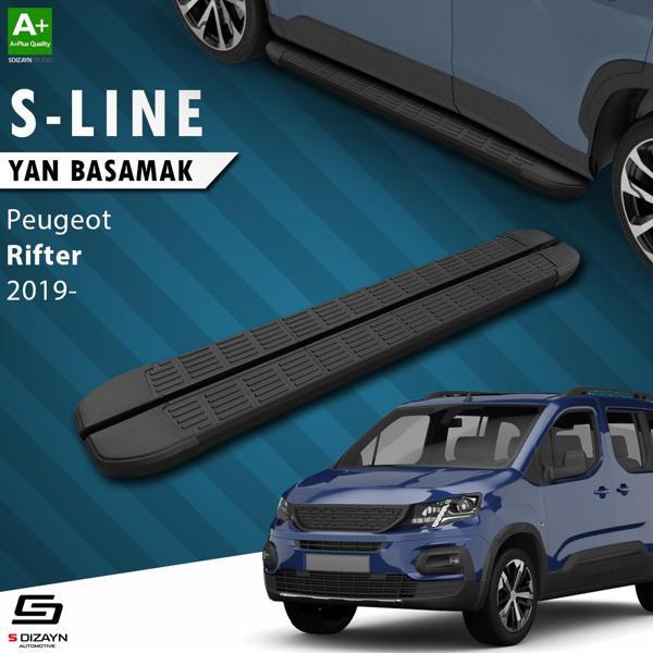 S-Dizayn Peugeot Rifter Uzun Şase S-Line Siyah Yan Basamak 213 Cm 2019 Üzeri - Image 1