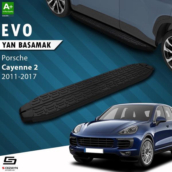 S-Dizayn Porsche Cayenne 2 Evo Siyah Yan Basamak 193 Cm 2011-2017 - Image 1