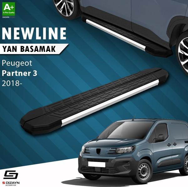 S-Dizayn Peugeot Partner 3 NewLine Krom Yan Basamak 203 Cm 2018 Üzeri - Image 1