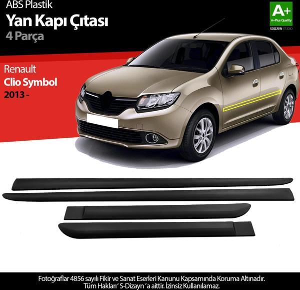 S-Dizayn Renault Clio Symbol ABS Plastik Yan Kapı Koruma Çıtası 2013 Üzeri A+ Kalite - Image 1