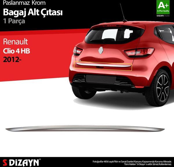 S-Dizayn Renault Clio 4 HB Krom Bagaj Alt Çıtası 2012 Üzeri - Image 1