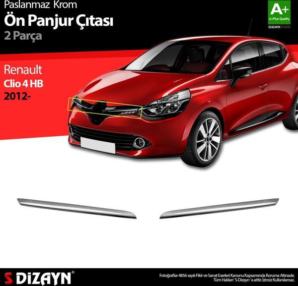 S-Dizayn Renault Clio 4 HB Krom Ön Panjur 2 Prç. 2012 Üzeri - Image 1