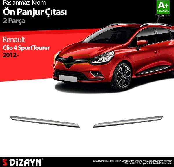S-Dizayn Renault Clio 4 Sporttourer Krom Ön Panjur 2 Prç. 2012-2019 - Image 1
