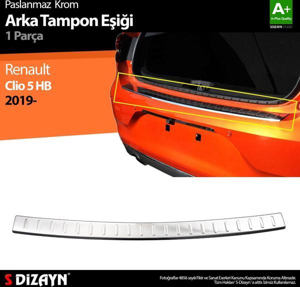 S-Dizayn Renault Clio 5 Krom Arka Tampon Eşiği 2019 ve Üzeri - Image 1