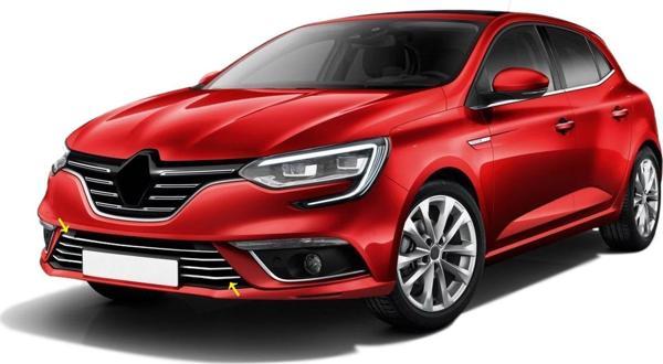 S-Dizayn Renault Megane 4 Krom Ön Tampon Çıtası 7 Prç. 2016-2020 - Image 1