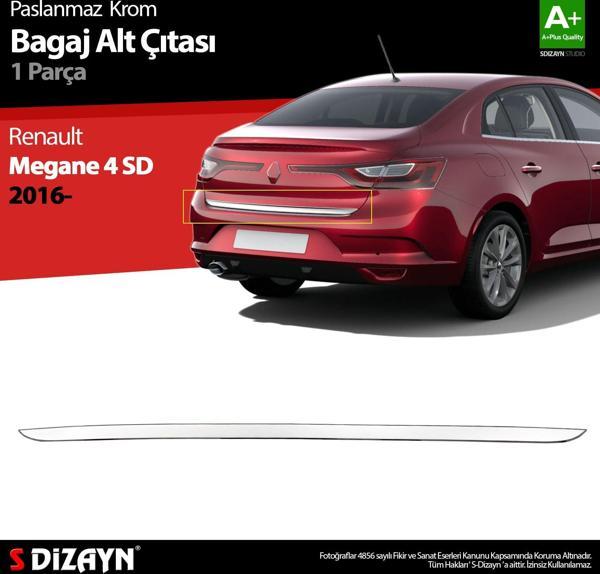 S-Dizayn Renault Megane 4 SD Krom Bagaj Alt Çıtası 2016 Üzeri - Image 1