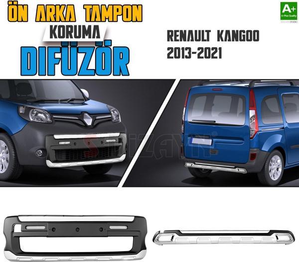 S-Dizayn Renault Kangoo Ön ve Arka Tampon Koruma Difüzör Seti 2012 Üzeri A+ Kalite - Image 1