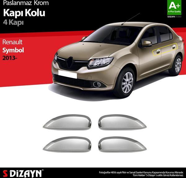 S-Dizayn Renault Symbol 3 Krom Kapı Kolu 4 Kapı 2013 Üzeri - Image 1
