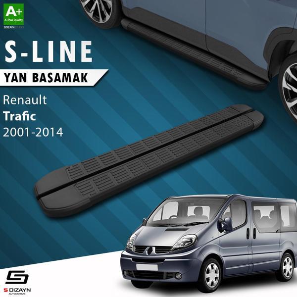 S-Dizayn Renault Trafic 2 Kısa Şase S-Line Siyah Yan Basamak 223 Cm 2001-2014 - Image 1