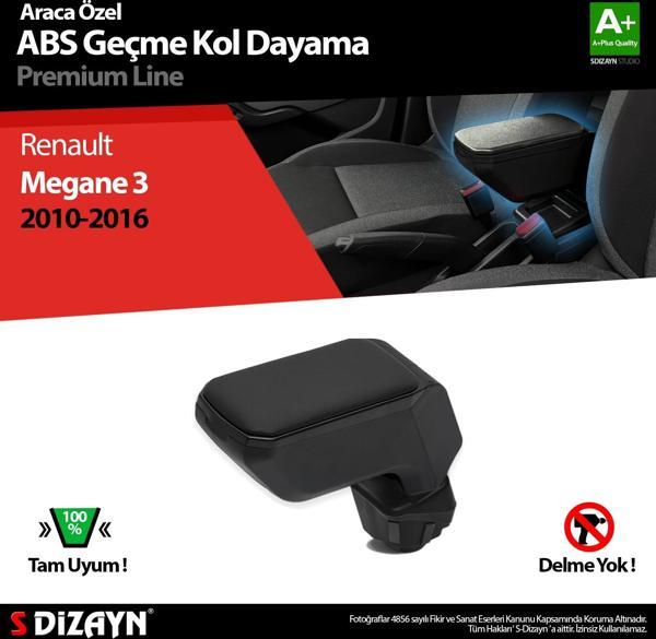 S-Dizayn Renault Megane 3 Kol Dayama Kolçak Geçmeli ABS Siyah 2010-2016 A+Kalite - Image 1