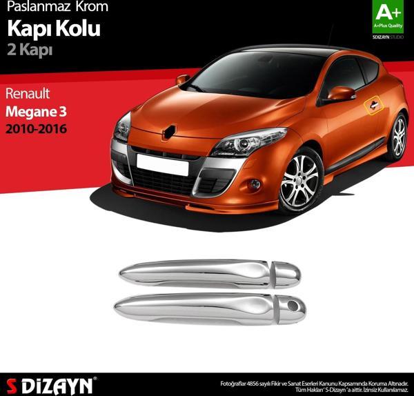 S-Dizayn Renault Megane 3 Krom Kapı Kolu 2 Kapı 2010-2016 - Image 1