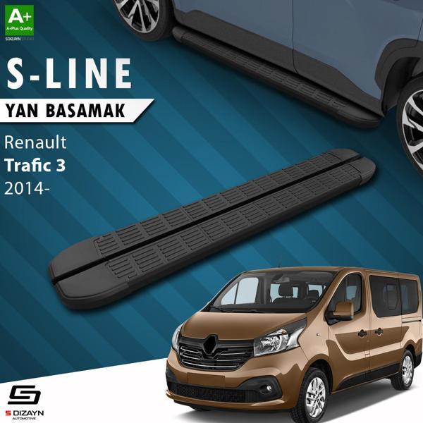 S-Dizayn Renault Trafic 3 Kısa Şase S-Line Siyah Yan Basamak 223 Cm 2014 Üzeri - Image 1