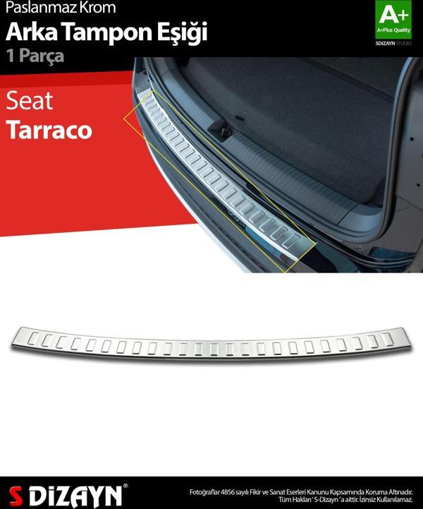 S-Dizayn Seat Tarraco Krom Arka Tampon Eşiği 2018 Üzeri - Image 1