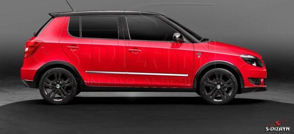 S-Dizayn Skoda Fabia Kapı Koruma Çıtası Krom 2013 Üzeri - Image 1