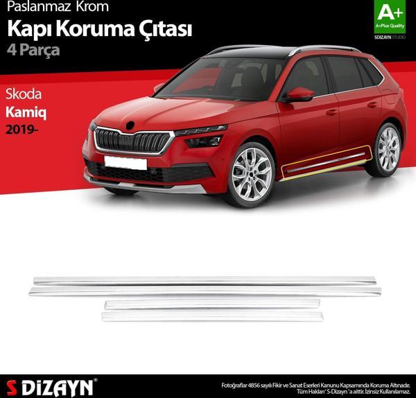 S-Dizayn Skoda Kamiq Krom Kapı Koruma Çıtası 4 Prç. 2019 Üzeri - Image 1