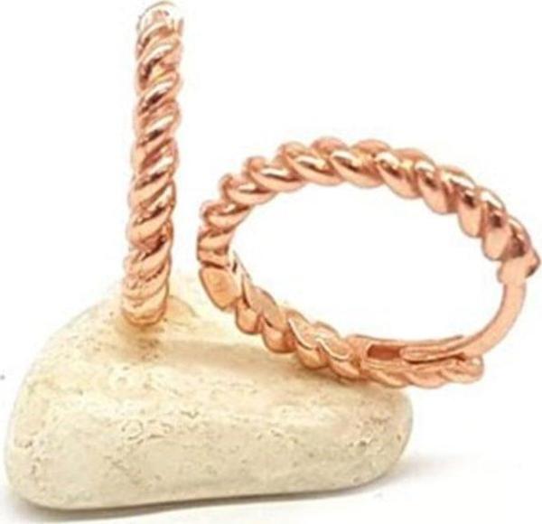 Burgu Rose Gümüş Küpe (1.5Cm) - Image 1