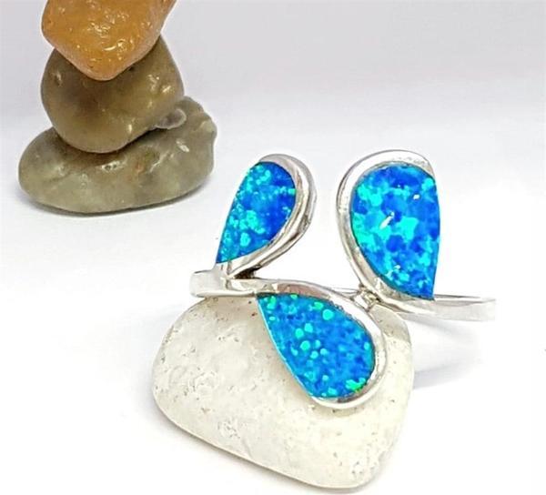 Opal Taşlı Modern Gümüş Yüzük - Image 1