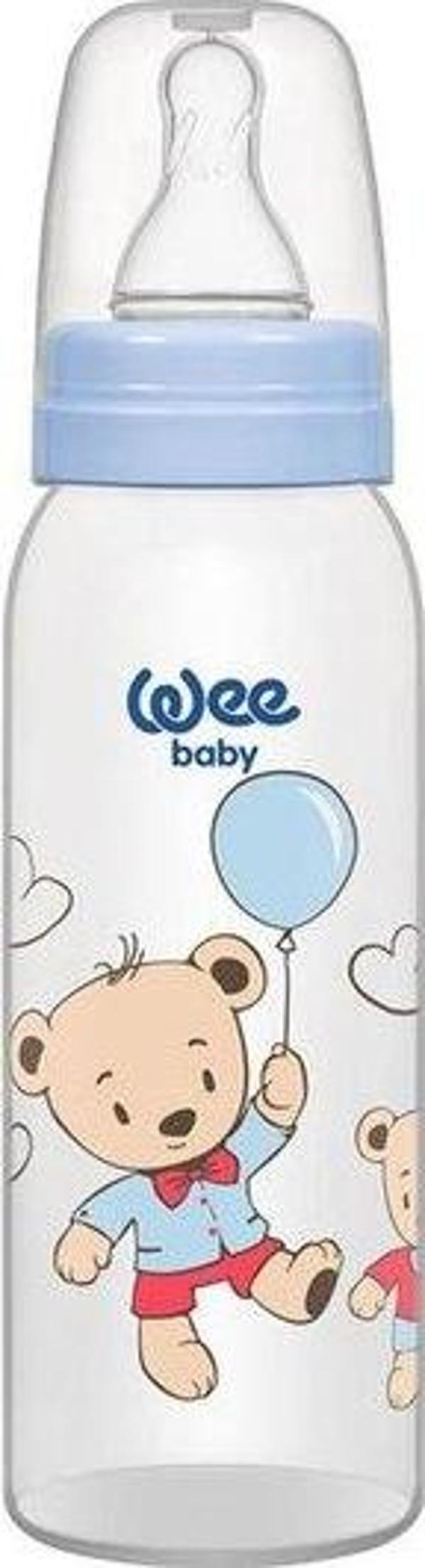 Wee Baby Klasik PP Biberon 250 ml Mavi Balonlu Ayı - Image 1