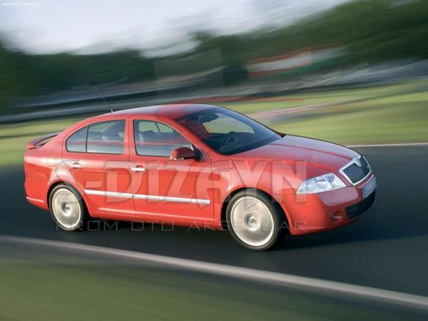 S-Dizayn Skoda Octavia A5 Krom Yan Kapı Çıtası 4 Prç. 2004-2013 - Image 1