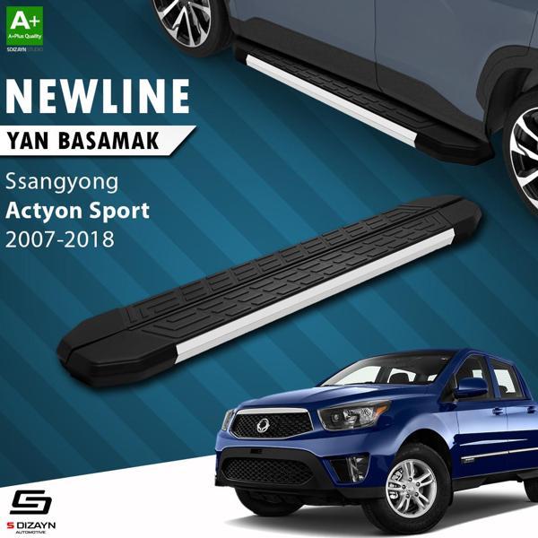 S-Dizayn Ssangyong Actyon Sports NewLine Aluminyum Yan Basamak 203 Cm 2007-2018 - Image 1