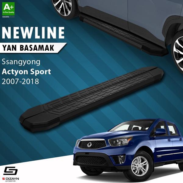 S-Dizayn Ssangyong Actyon Sports NewLine Siyah Yan Basamak 203 Cm 2007-2018 - Image 1
