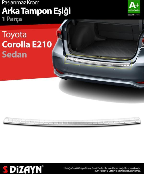 S-Dizayn Toyota Corolla Krom Arka Tampon Eşiği 2019 Üzeri - Image 1