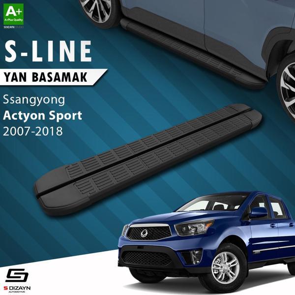 S-Dizayn Ssangyong Actyon Sports S-Line Siyah Yan Basamak 203 Cm 2007-2018 - Image 1